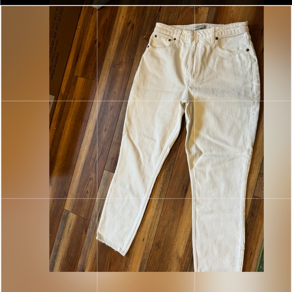 A&F white jeans